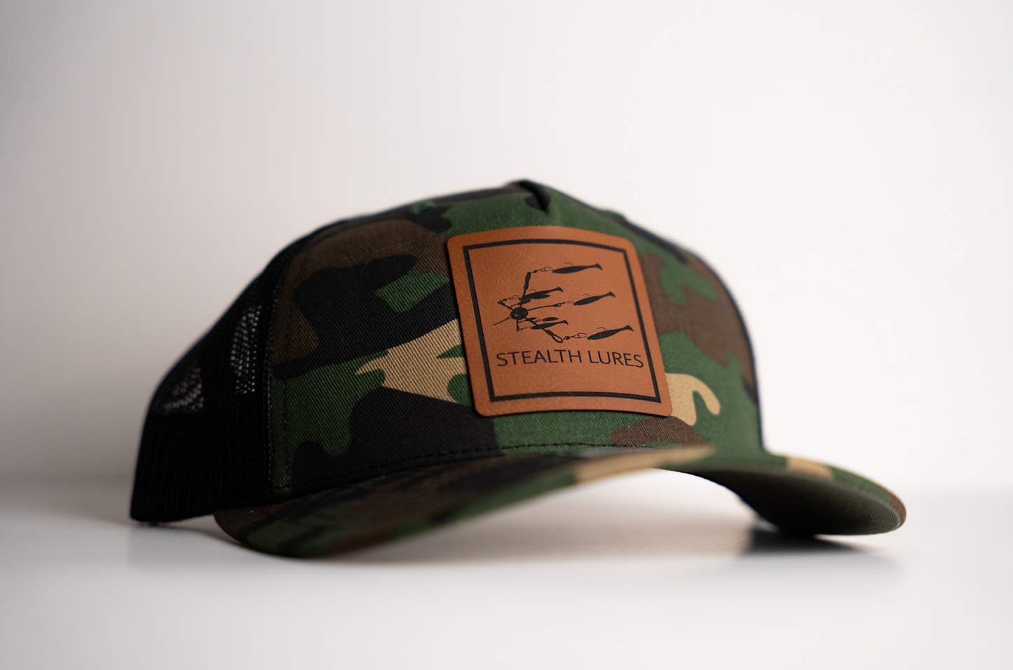 Richardson 112 Trucker Hat Old School Camo with Patch